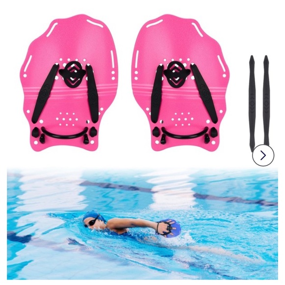 hikeen Other - Adjustable Swim Hand Paddles for Training & Stroke Technique – Lightweight Pink